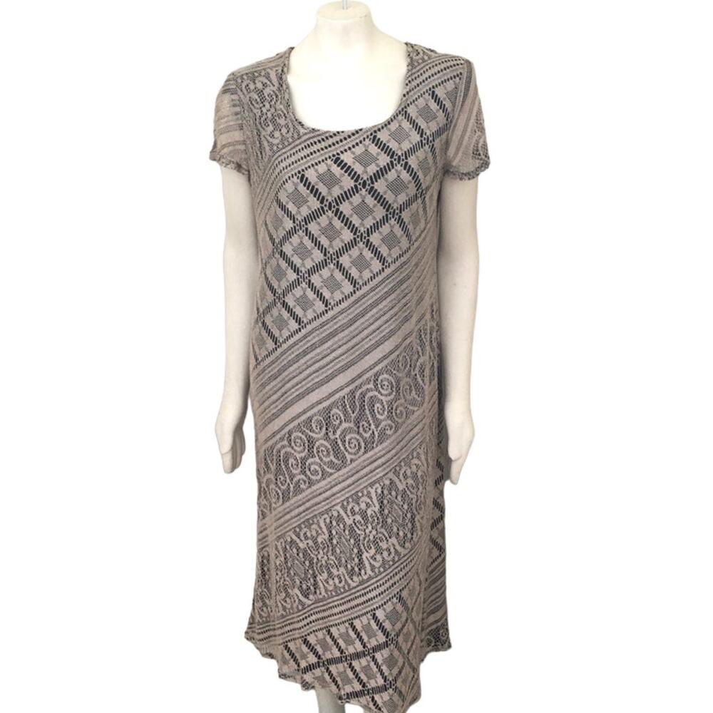 VTG GIORGIO SANT'ANGELO Lace Overlay Formal Maxi Dress  SZ 10P